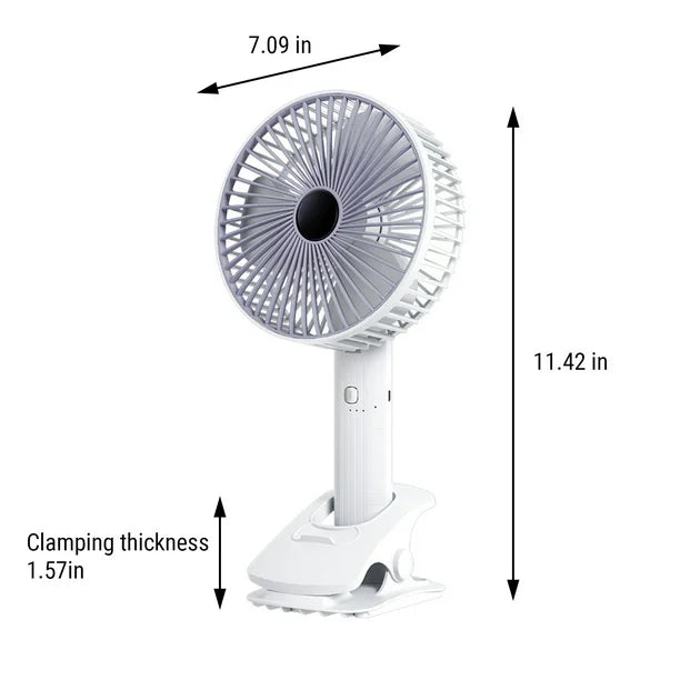 ⭐VENTILADOR INALÁMBRICO USB RECARGABLE CON PINZA⭐