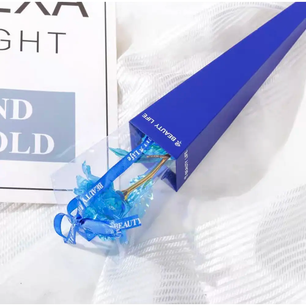 ⭐FLOR ARTIFICIAL TALLO COLOR ORO Y LUCES LED 40CM ⭐