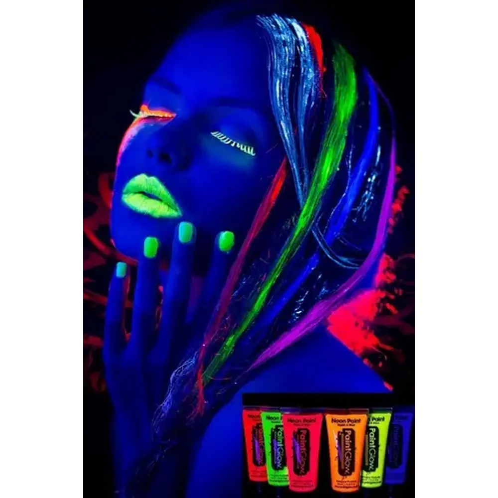 ⭐PINTURA NEÓN PARA ROSTRO Y CUERPO LAVABLE⭐