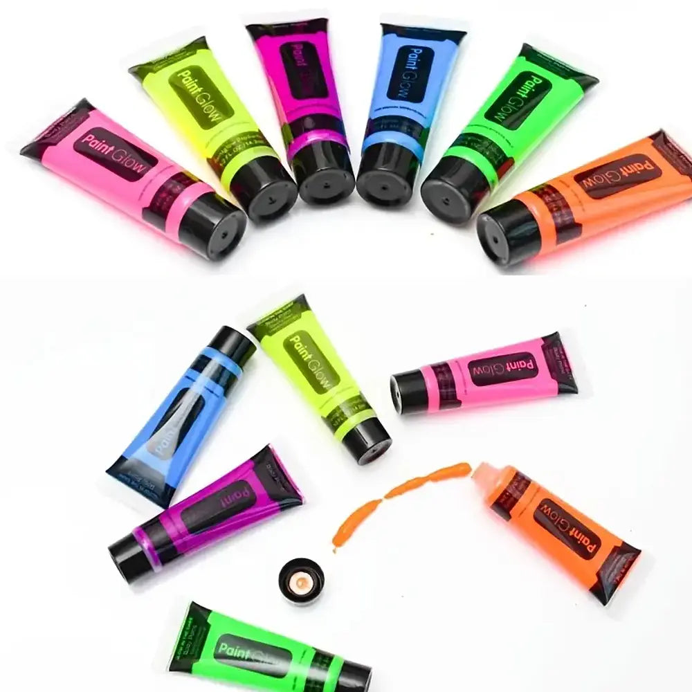 ⭐PINTURA NEÓN PARA ROSTRO Y CUERPO LAVABLE⭐