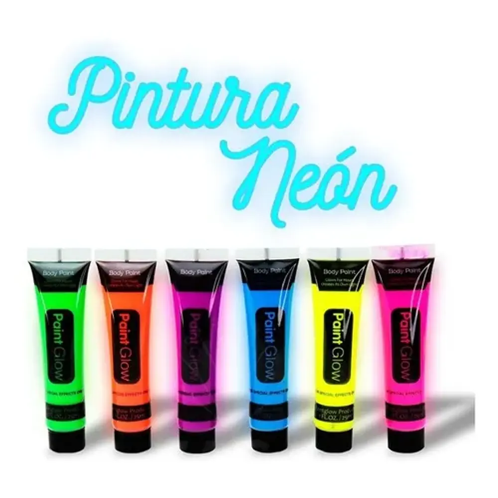⭐PINTURA NEÓN PARA ROSTRO Y CUERPO LAVABLE⭐