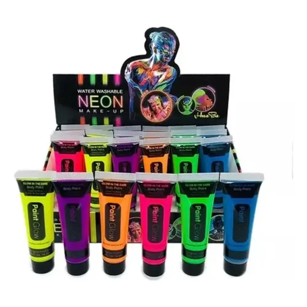 ⭐PINTURA NEÓN PARA ROSTRO Y CUERPO LAVABLE⭐