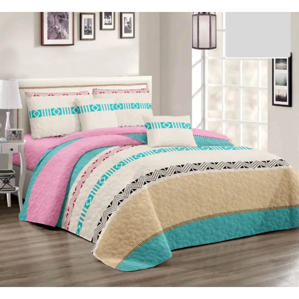 ⭐COBERTOR DE VERANO KING DISEÑO + 2 FUNDAS DE ALMOHADA 2.5 PLAZAS 250X270CM⭐