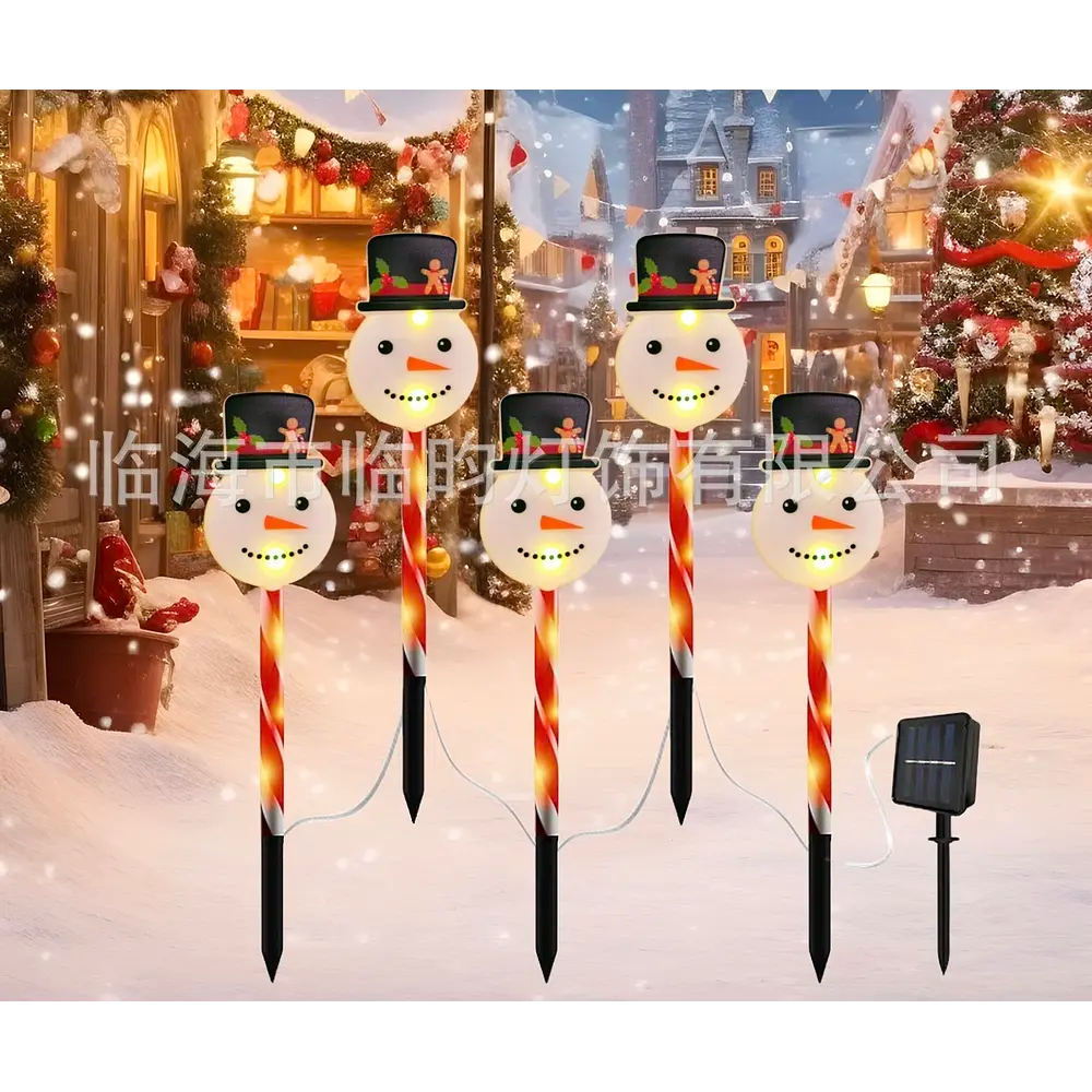 ⭐PACK 5 UNIDADES ADORNOS ESTACAS SOLARES NAVIDAD JARDÍN⭐