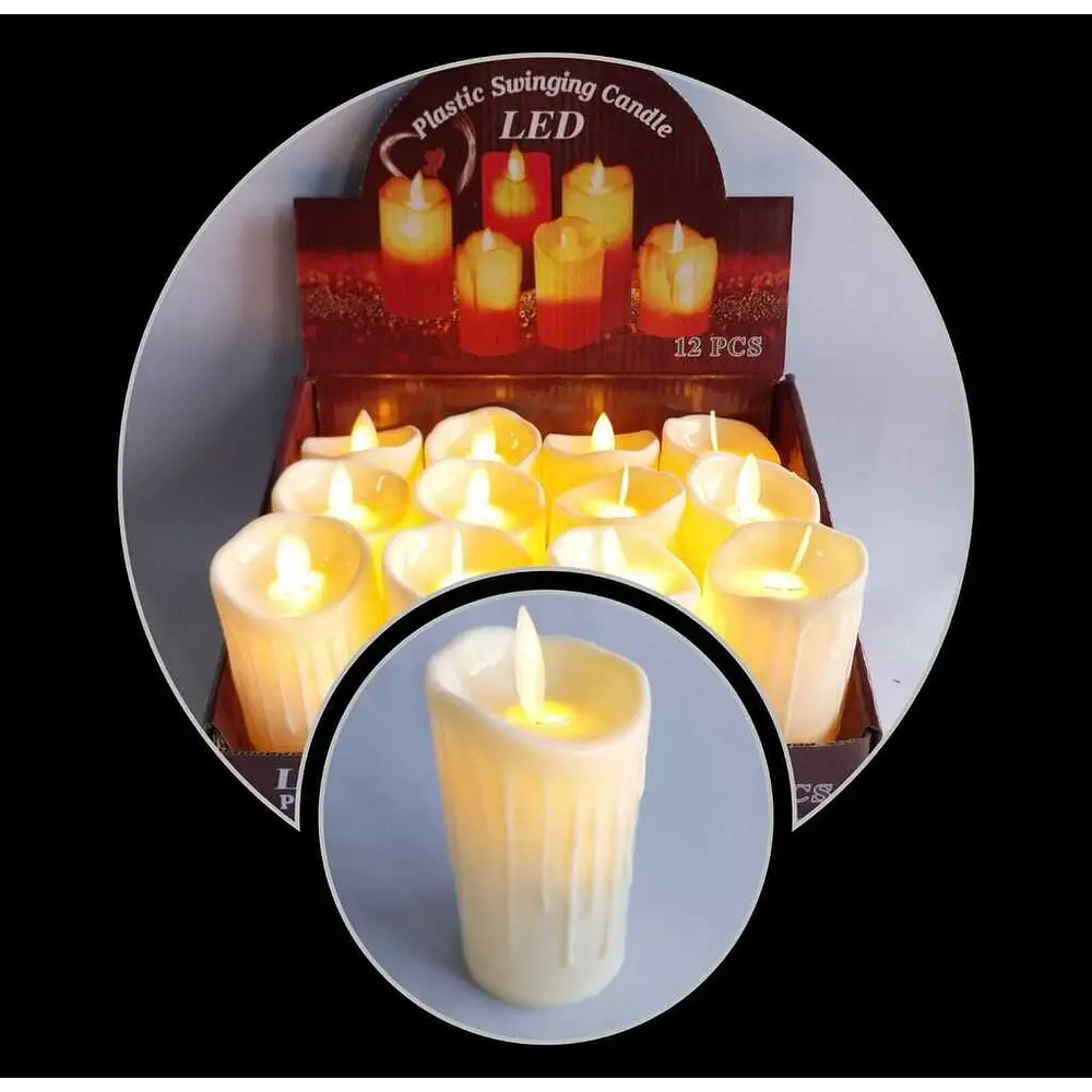 ⭐VELA LED CON EFECTO DE LLAMA MÓVIL 10x5CM⭐