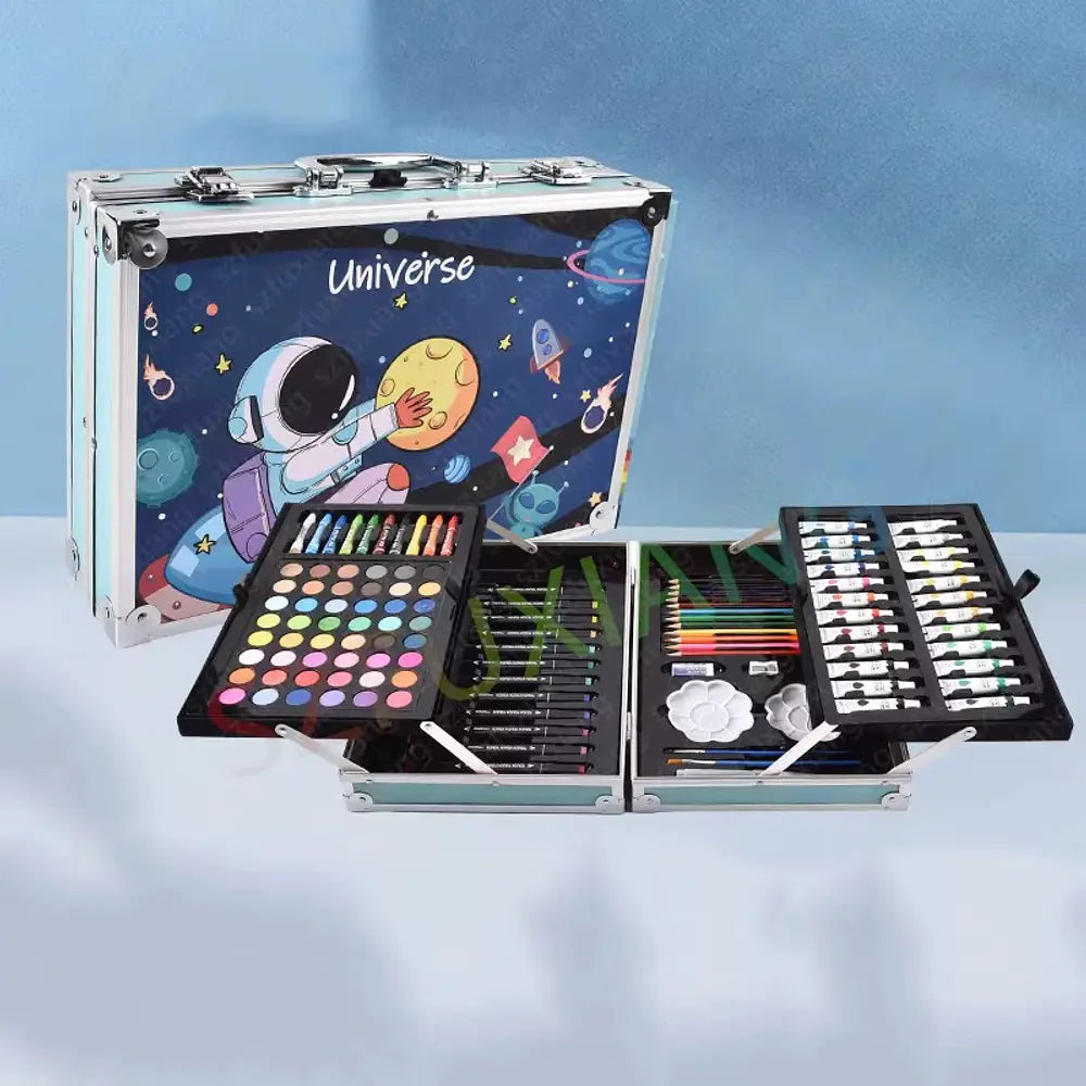 ⭐MALETA METÁLICA SET DE ARTE DE 145 PZS EXCELENTE CALIDAD⭐