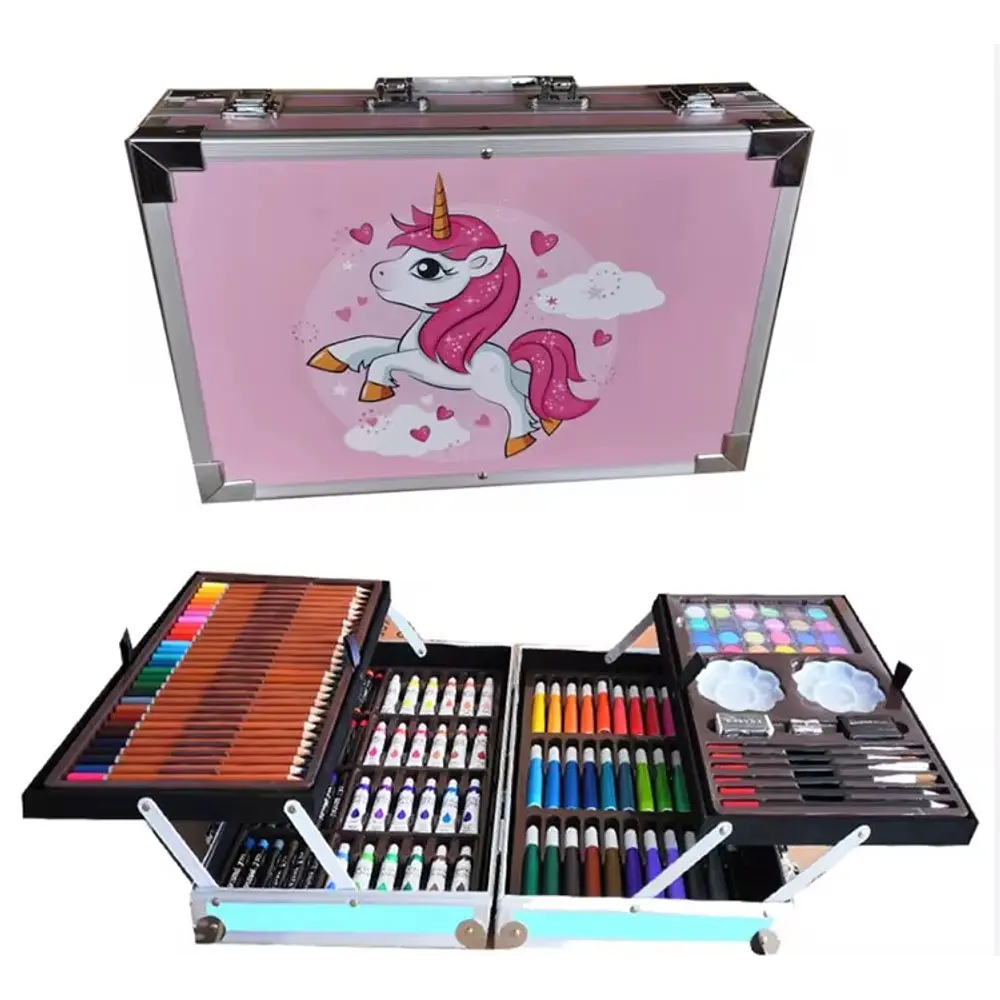 ⭐MALETA METÁLICA SET DE ARTE DE 145 PZS EXCELENTE CALIDAD⭐