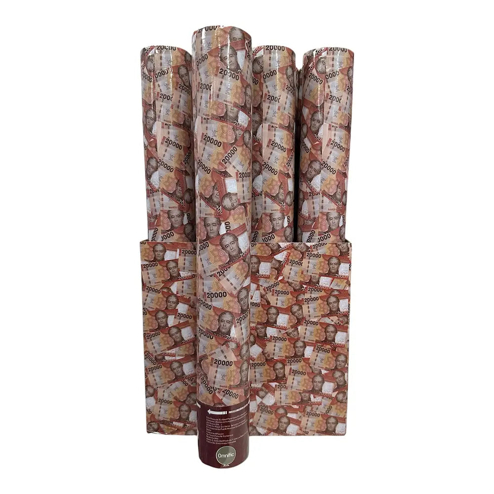 ⭐Lanzador de Confeti Billete $20.000 Tubo 40cm Cotillón Fiesta⭐