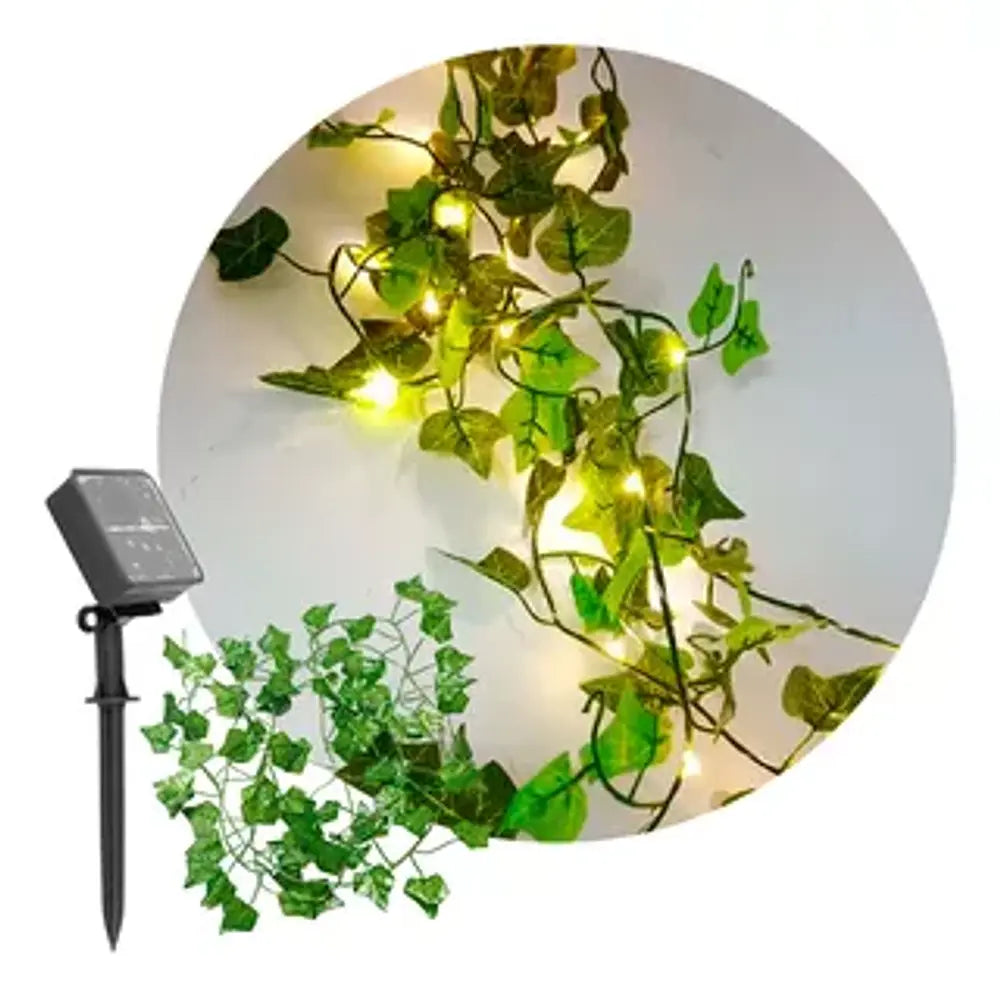 ⭐GUIRNALDA SOLAR CORTINA HOJAS LED 2x1 METROS⭐