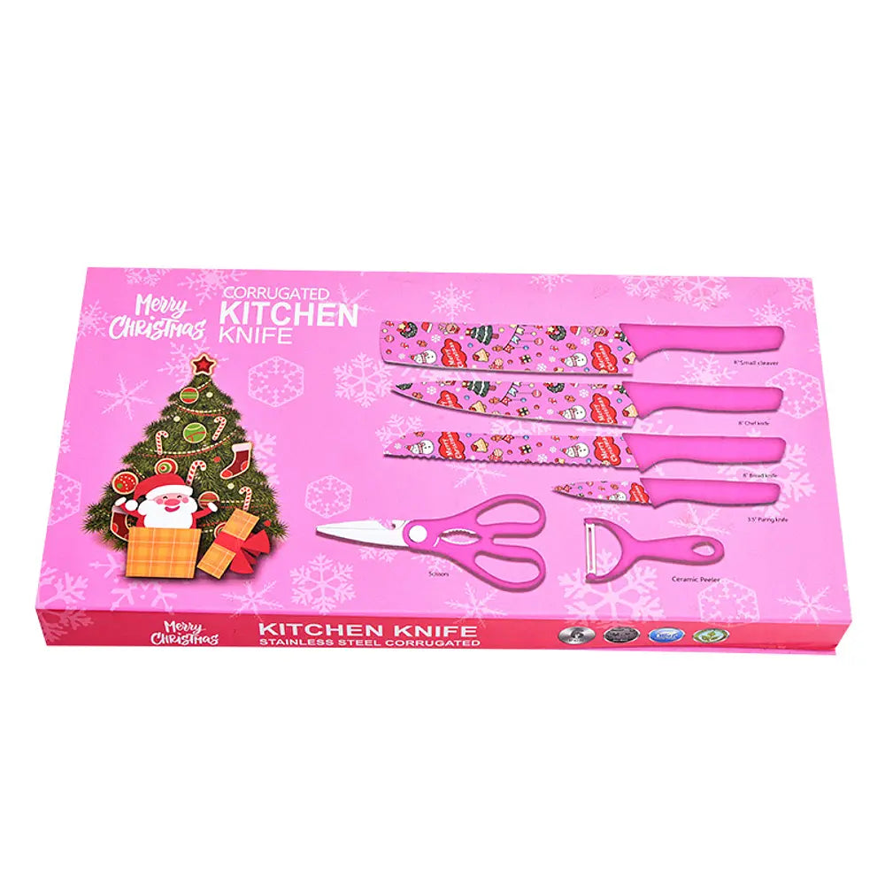 ⭐SET DE CUCHILLOS NAVIDEÑOS 6 PIEZAS GRANDE⭐