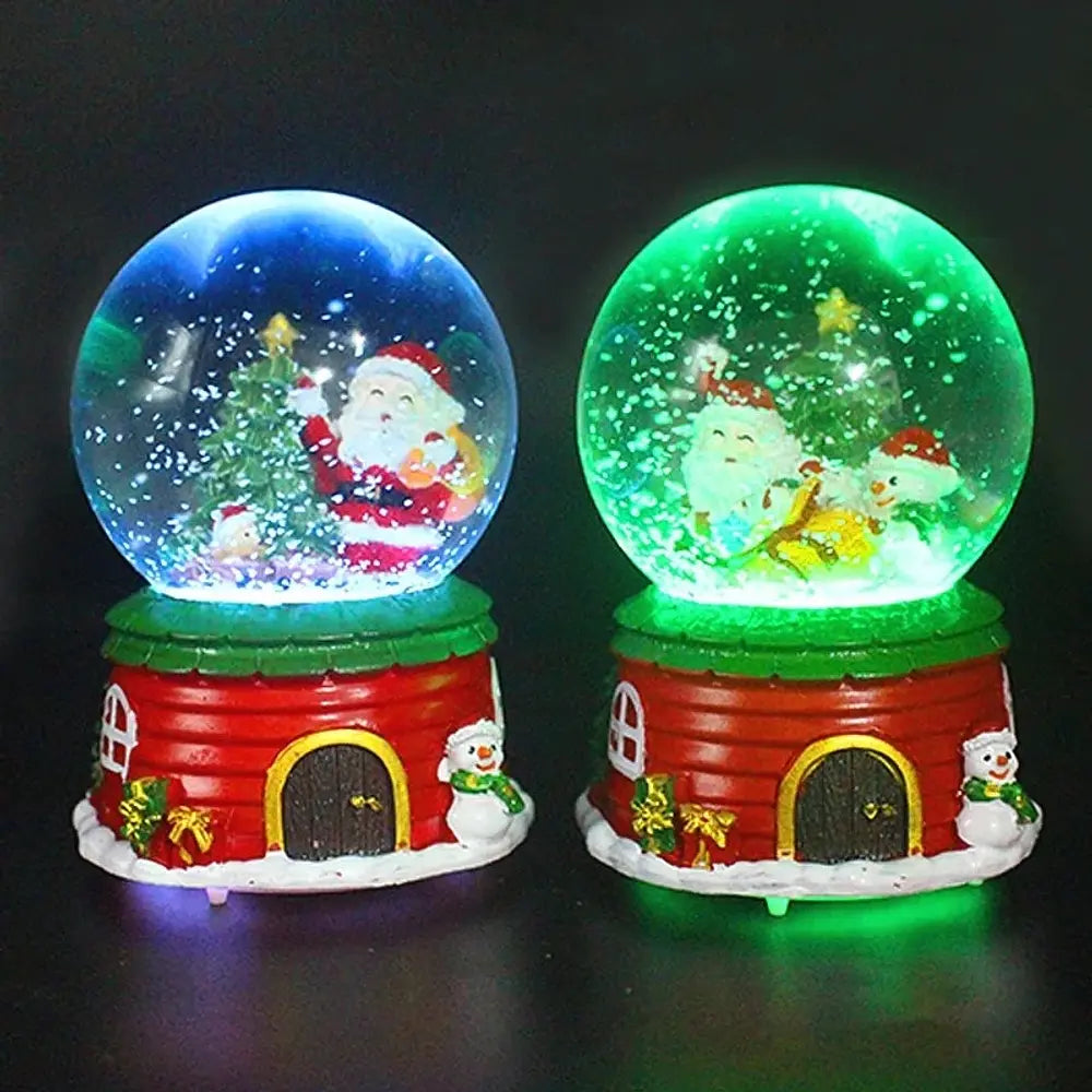 ⭐ADORNO ESFERA NAVIDAD CON LUCES MUSICAL 12CM⭐