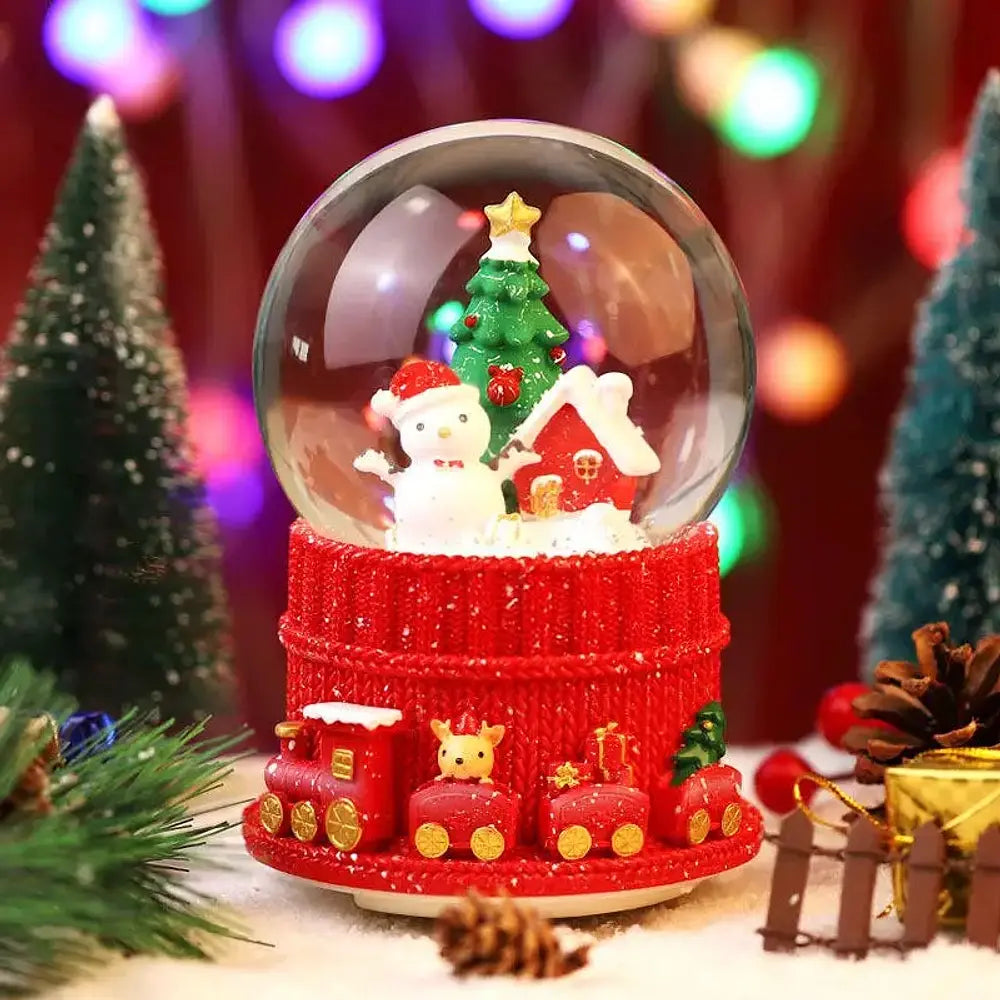 ⭐ADORNO ESFERA NAVIDAD CON LUCES MUSICAL 12CM⭐