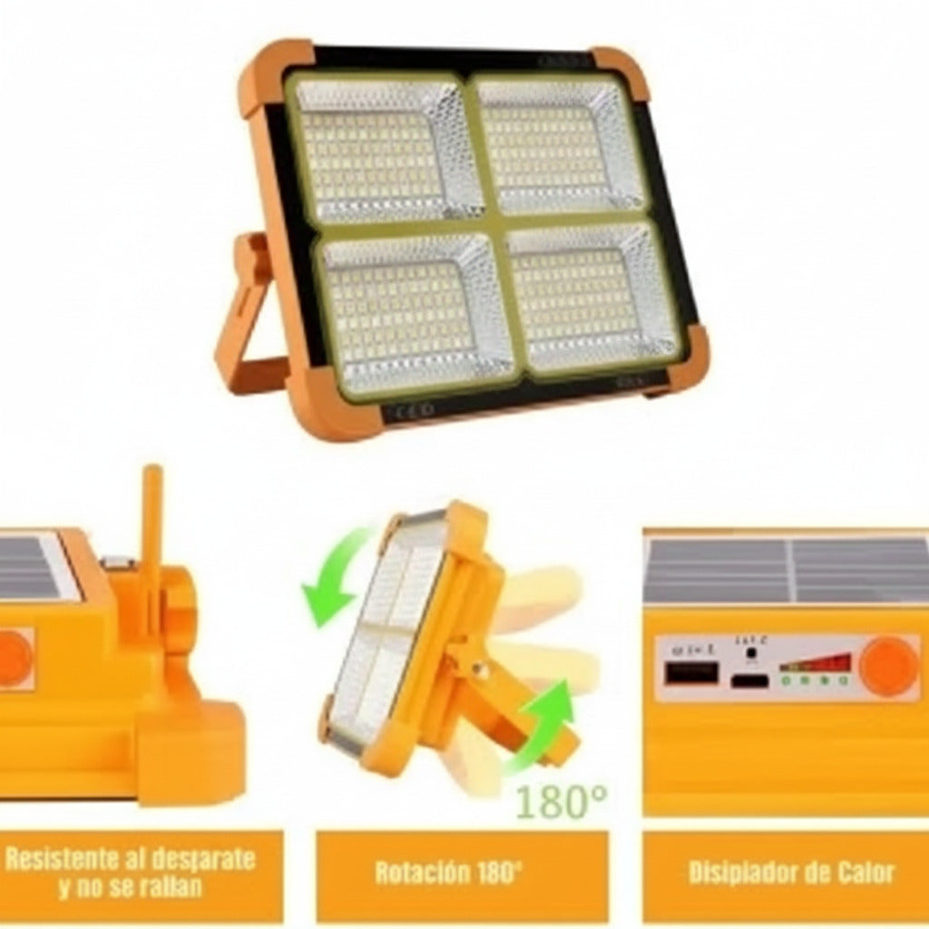 ⭐Lampara LED Solar Portátil con Power Bank⭐