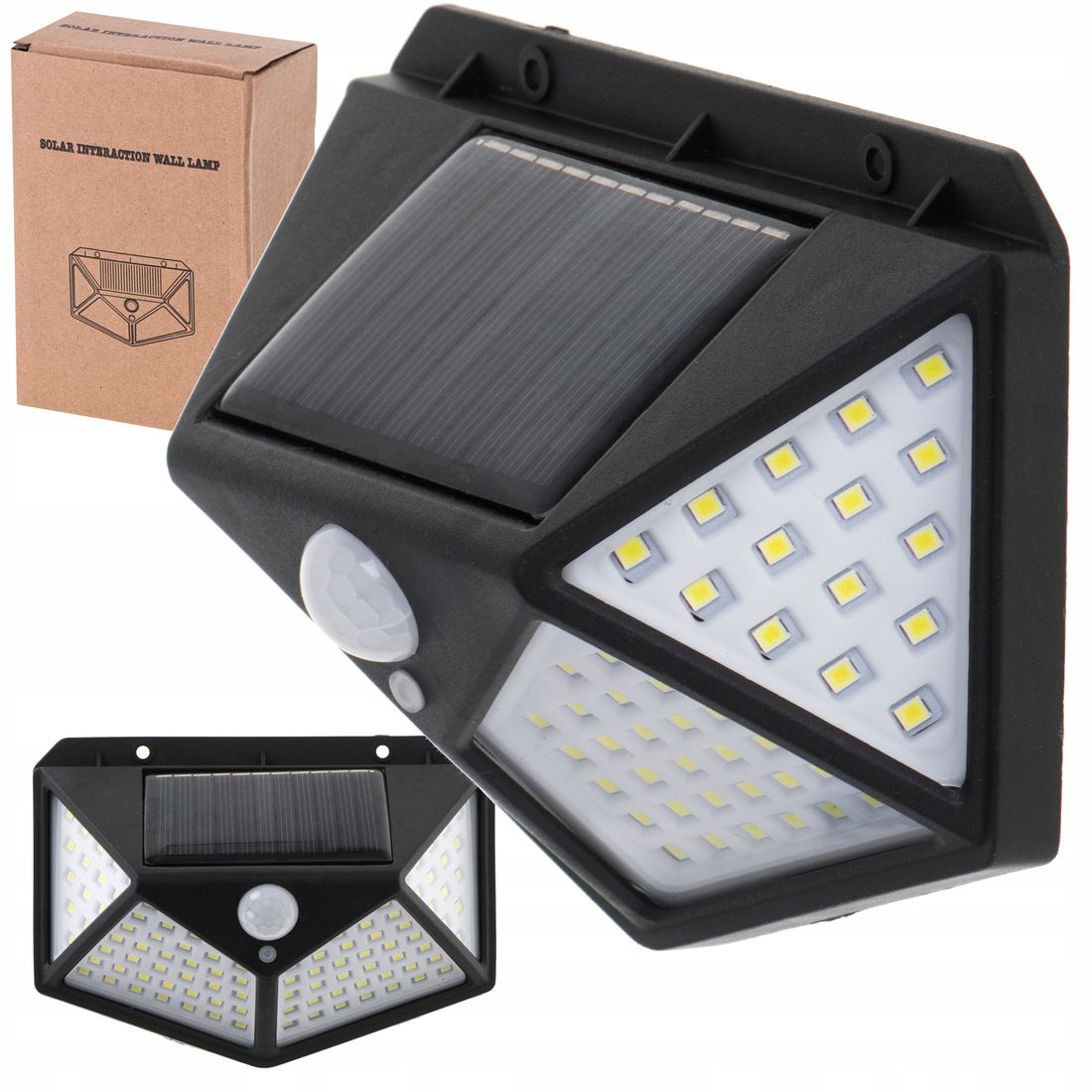 ⭐ Lámpara Solar LED 100 luces con Sensor de Movimiento – Exterior ⭐