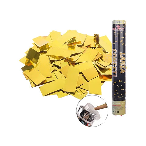 ⭐Lanzador de Confeti Dorado Tubo 40cm Cotillón Fiesta⭐