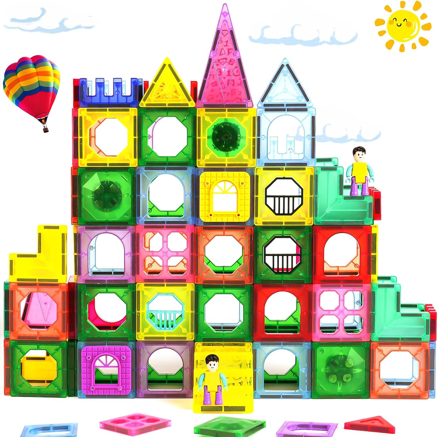 ⭐42 PIEZAS DE BLOQUES MAGNÉTICOS CONSTRUCCIÓN JUEGO NIÑOS⭐