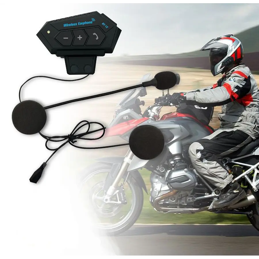 ⭐Audífono Casco Moto Auricular Bluetooth Llamada / Mp3⭐