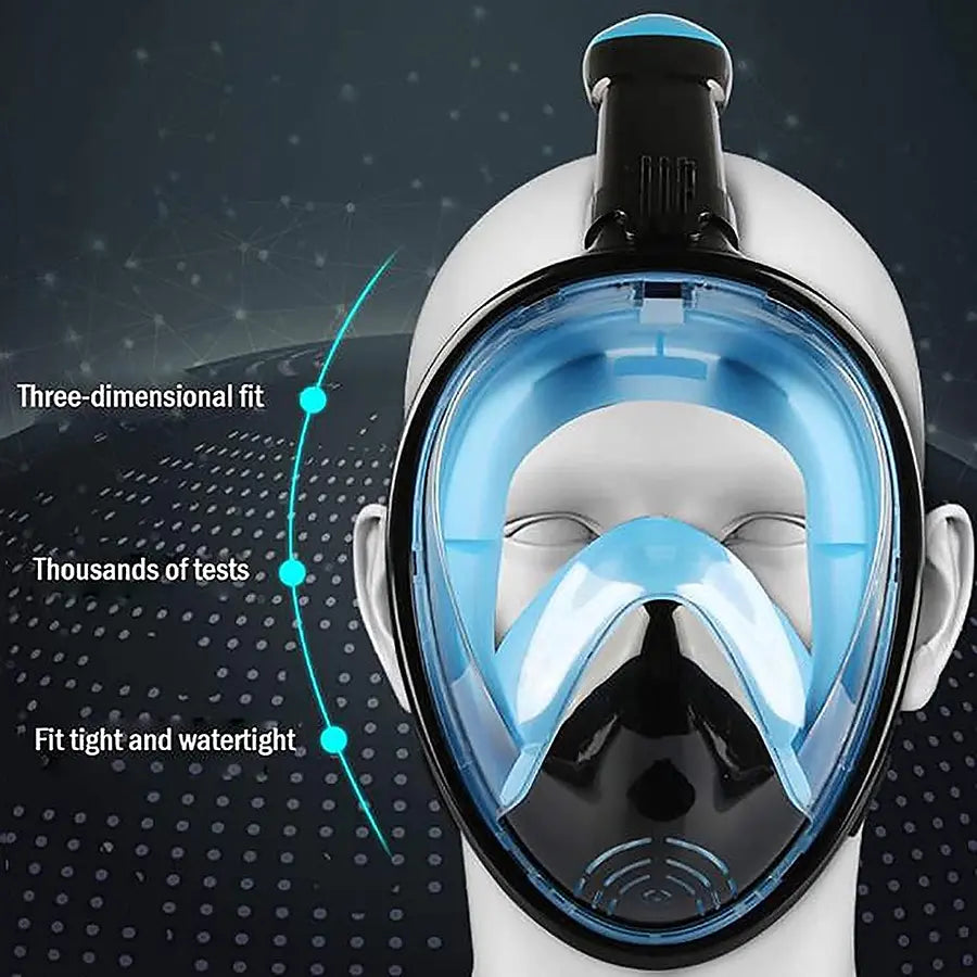 ⭐Máscara Snorkel Fullface talla S/M, Buceo Antiniebla Con Soporte Gopro⭐