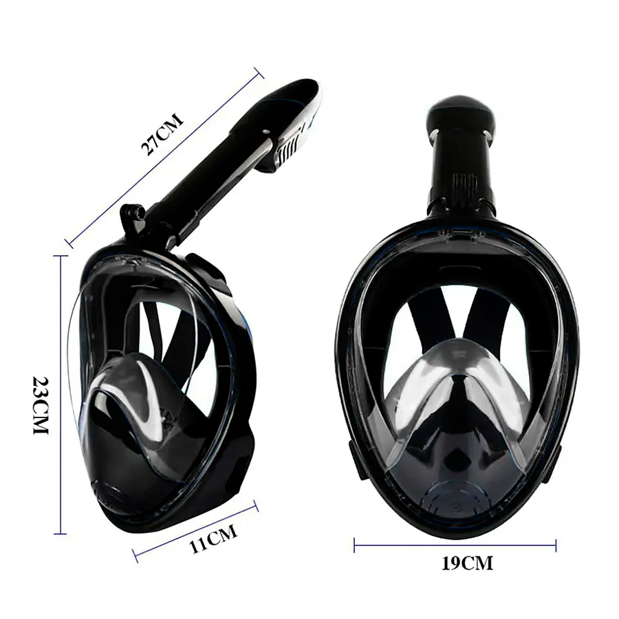 ⭐Máscara Snorkel Fullface talla S/M, Buceo Antiniebla Con Soporte Gopro⭐