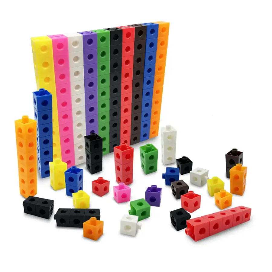 ⭐100 Cubos De Encaje Unifix - Matemáticas - Método Singapur⭐