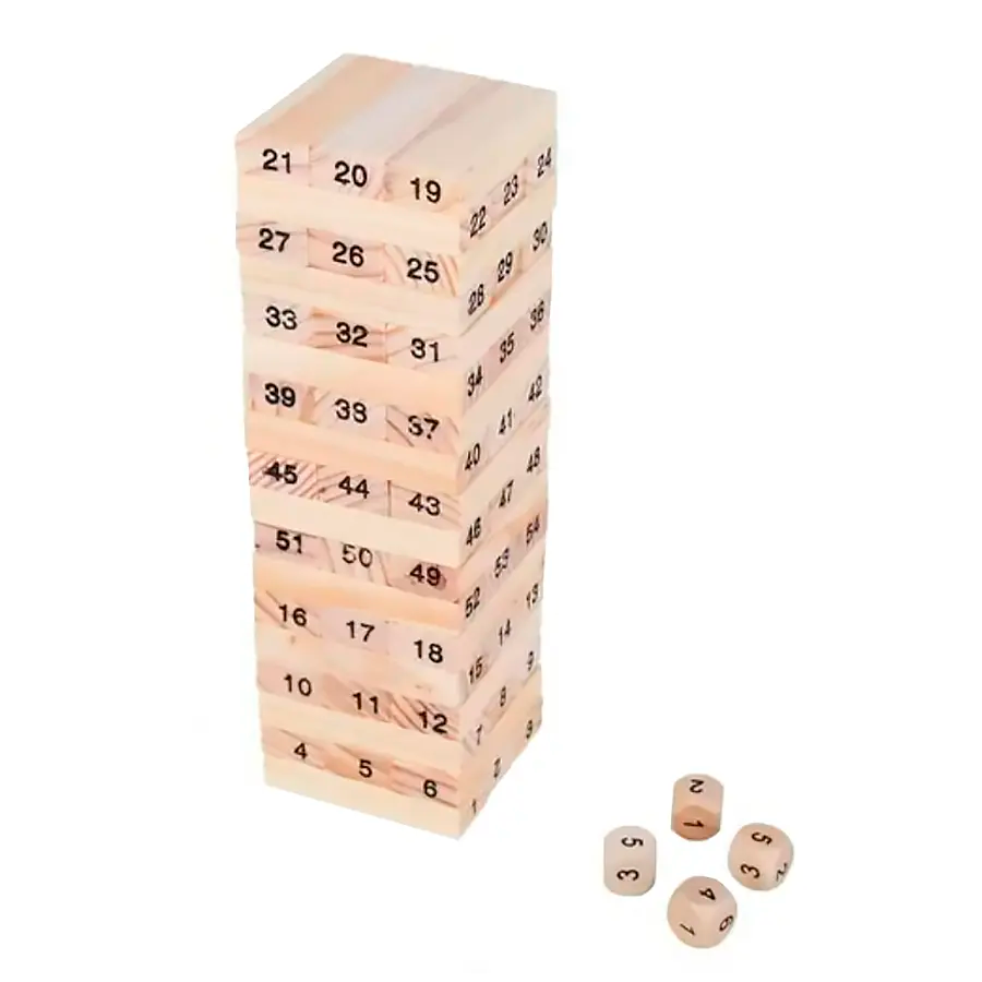 ⭐Juguete de Madera Juego De Mesa 54 Pcs⭐