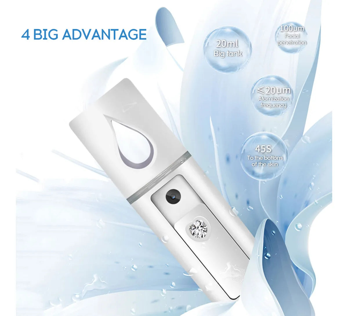 ⭐Nano Vaporizador Hidratante Facial 20ml Recargable USB⭐