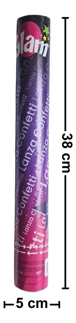 ⭐Lanzador de Confeti Plateado Tubo 40cm Cotillón Fiesta⭐