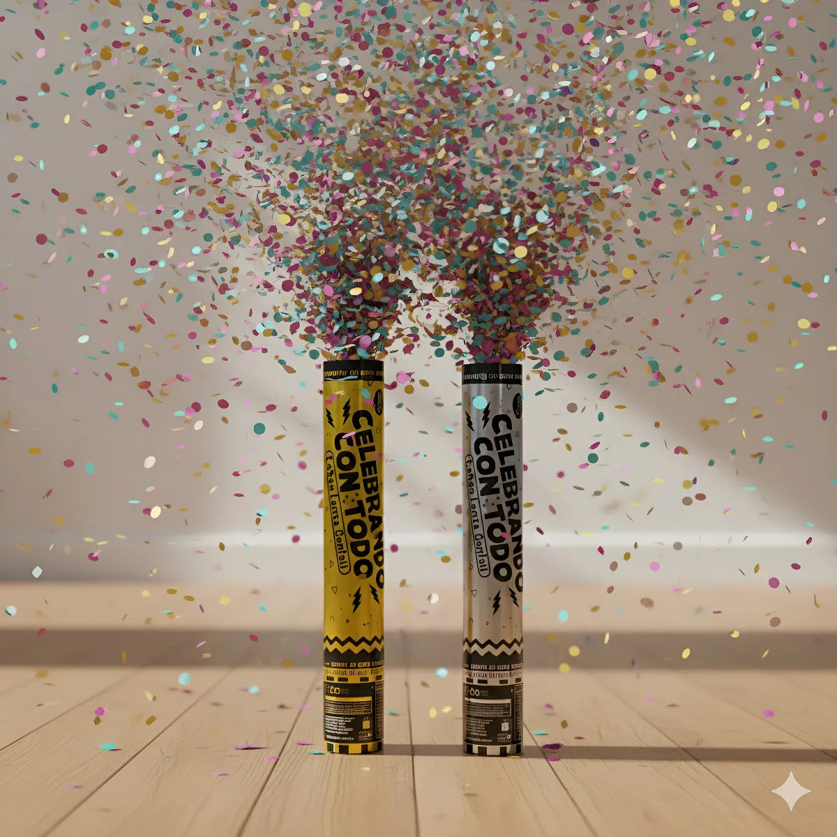 ⭐Lanzador de Confeti Dorado Tubo 40cm Cotillón Fiesta⭐