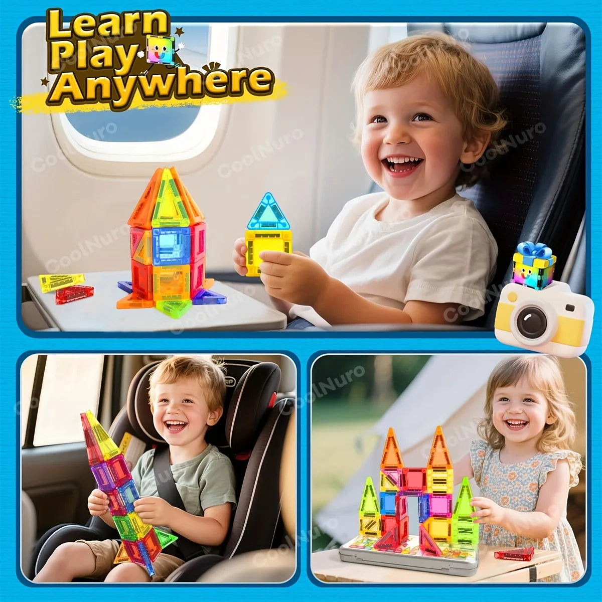 ⭐42 PIEZAS DE BLOQUES MAGNÉTICOS CONSTRUCCIÓN JUEGO NIÑOS⭐