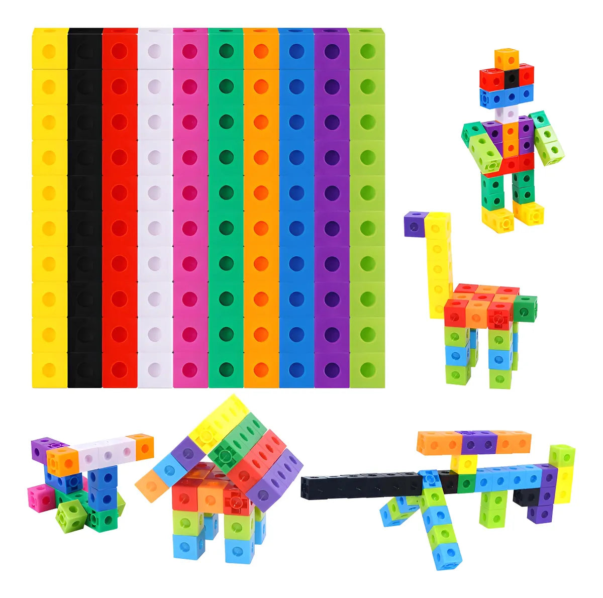 ⭐100 Cubos De Encaje Unifix - Matemáticas - Método Singapur⭐