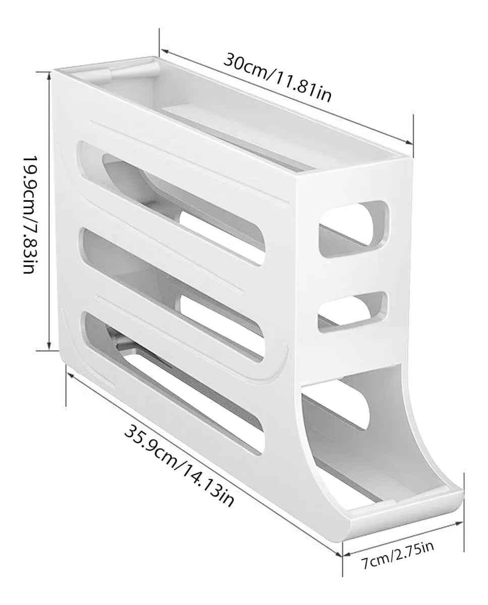 ⭐Huevera - Dispensador Organizador De 4 Niveles Blanco⭐