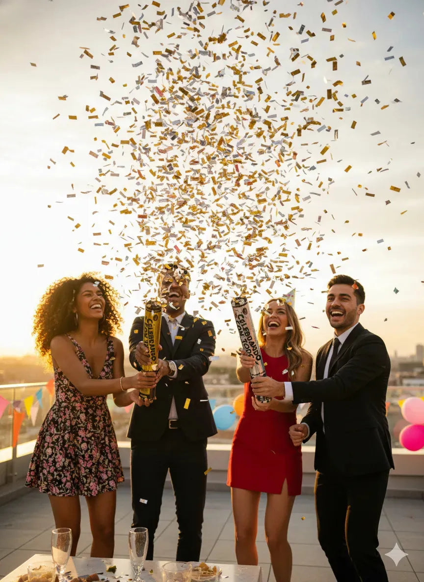 ⭐Lanzador de Confeti Billete $20.000 Tubo 40cm Cotillón Fiesta⭐