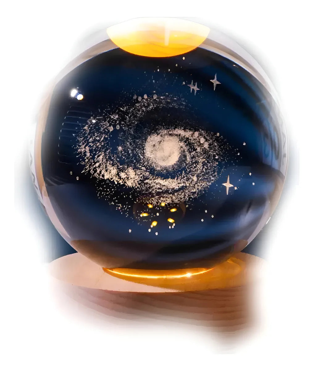 ⭐Lámpara de Noche esfera de cristal luz LED Cálida⭐