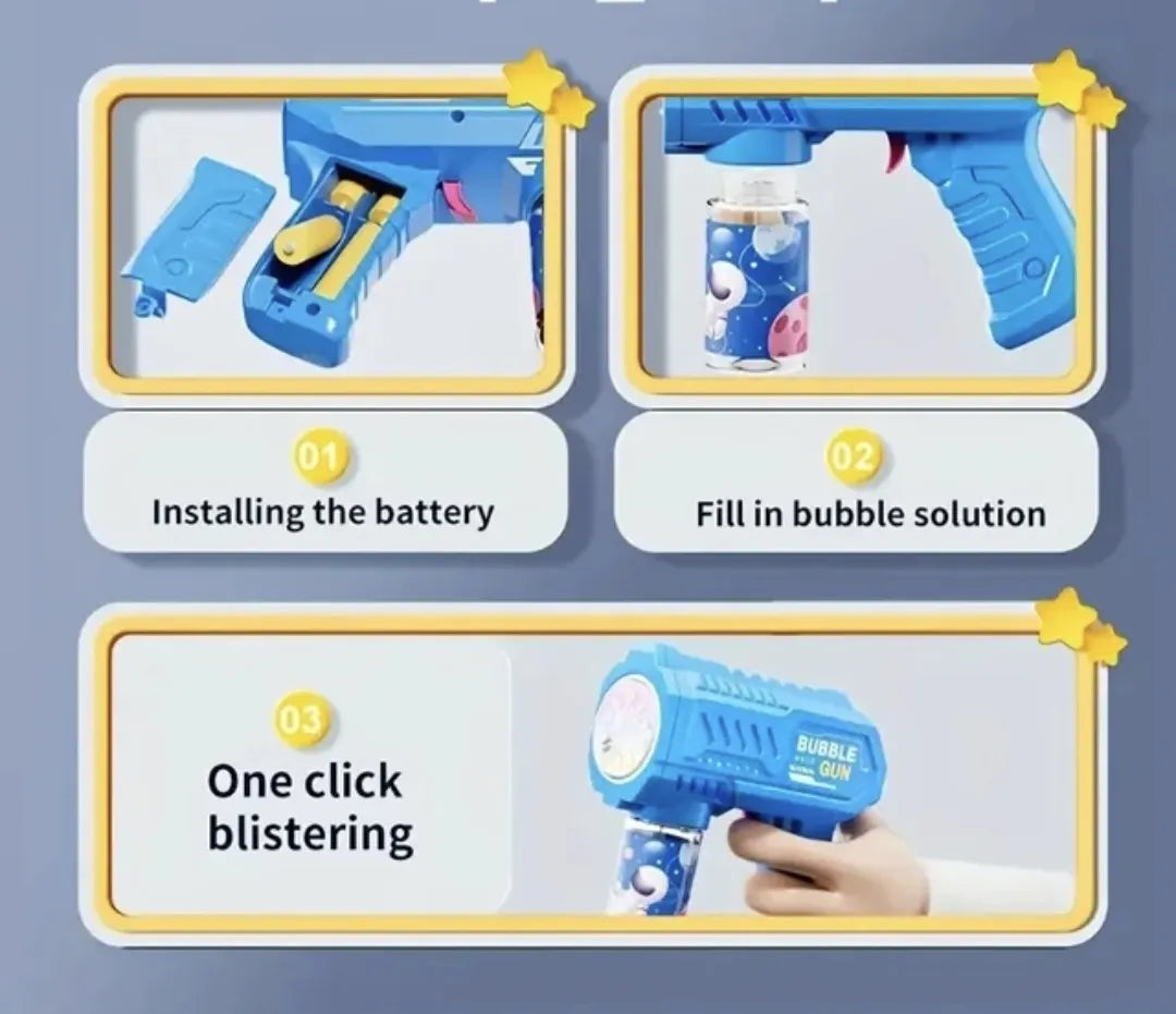 ⭐PISTOLA DE BURBUJAS SPACE BUBBLE GUN⭐