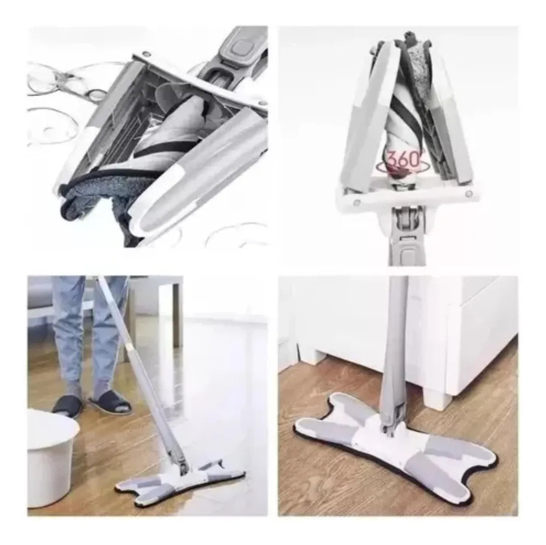 ⭐Mopa trapeador microfribra cabezal 360º con escurridor integrado⭐