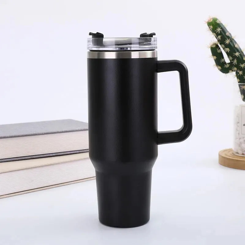 ⭐Vaso Térmico Mug taza de acero inoxidable doble boquilla con diseño y liso⭐