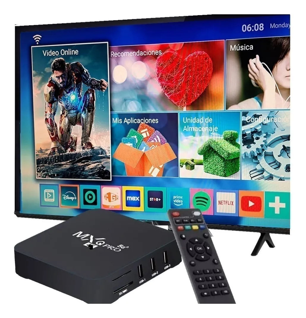 ⭐Tv Box Deco Pro 8k Magis Tv - Xupertv / Precio Outlet Negro Estándar⭐