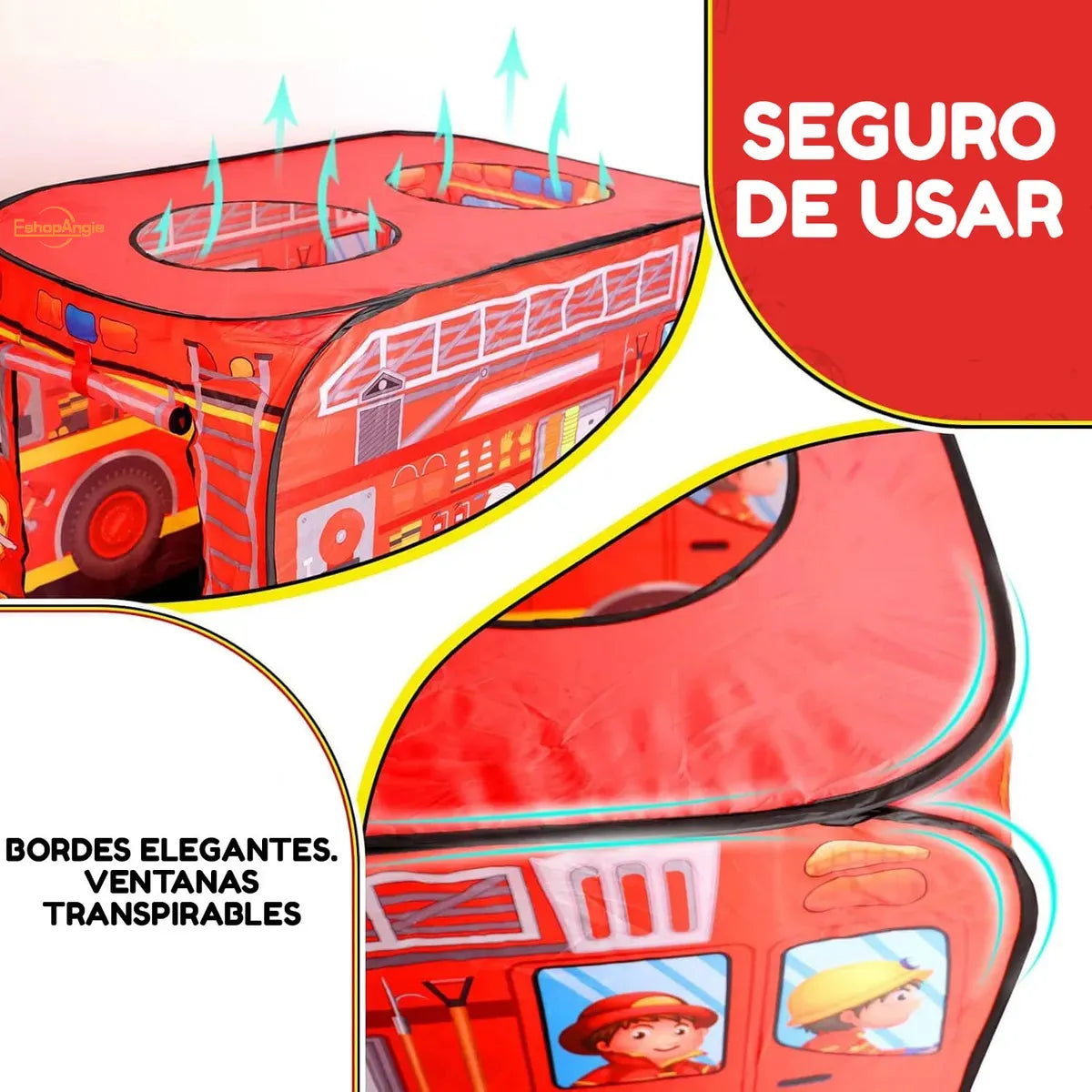 ⭐Carpa Infantil De Bombero Plegable Para Niños Niñas Verano⭐