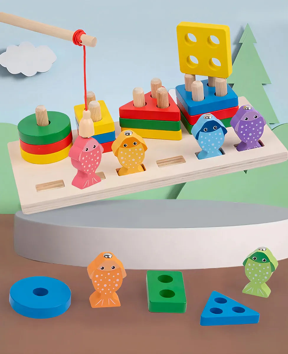 ⭐Juego De Pesca Magnético Y Encaje Juguete Madera Para Niños⭐