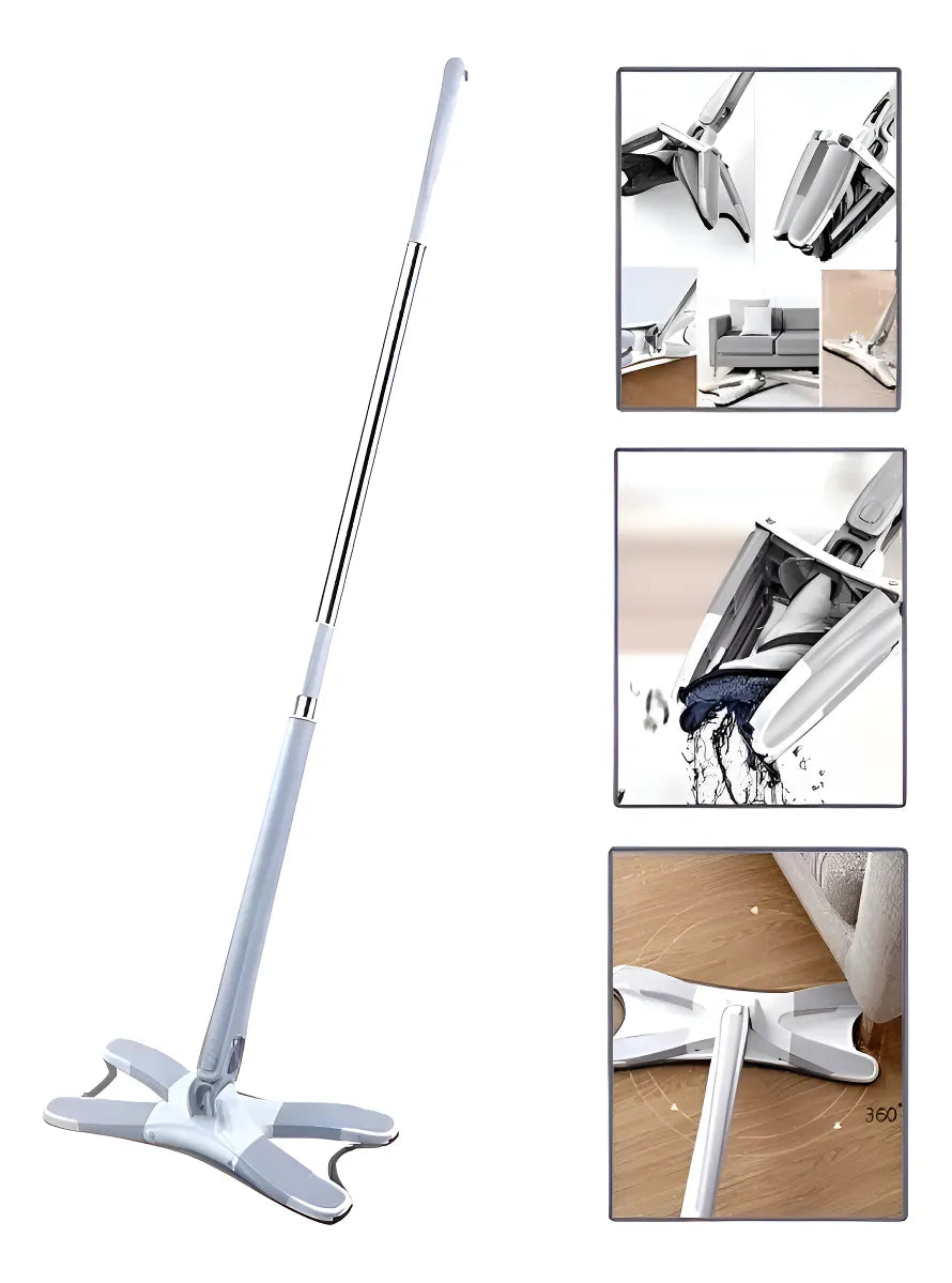 ⭐Mopa trapeador microfribra cabezal 360º con escurridor integrado⭐