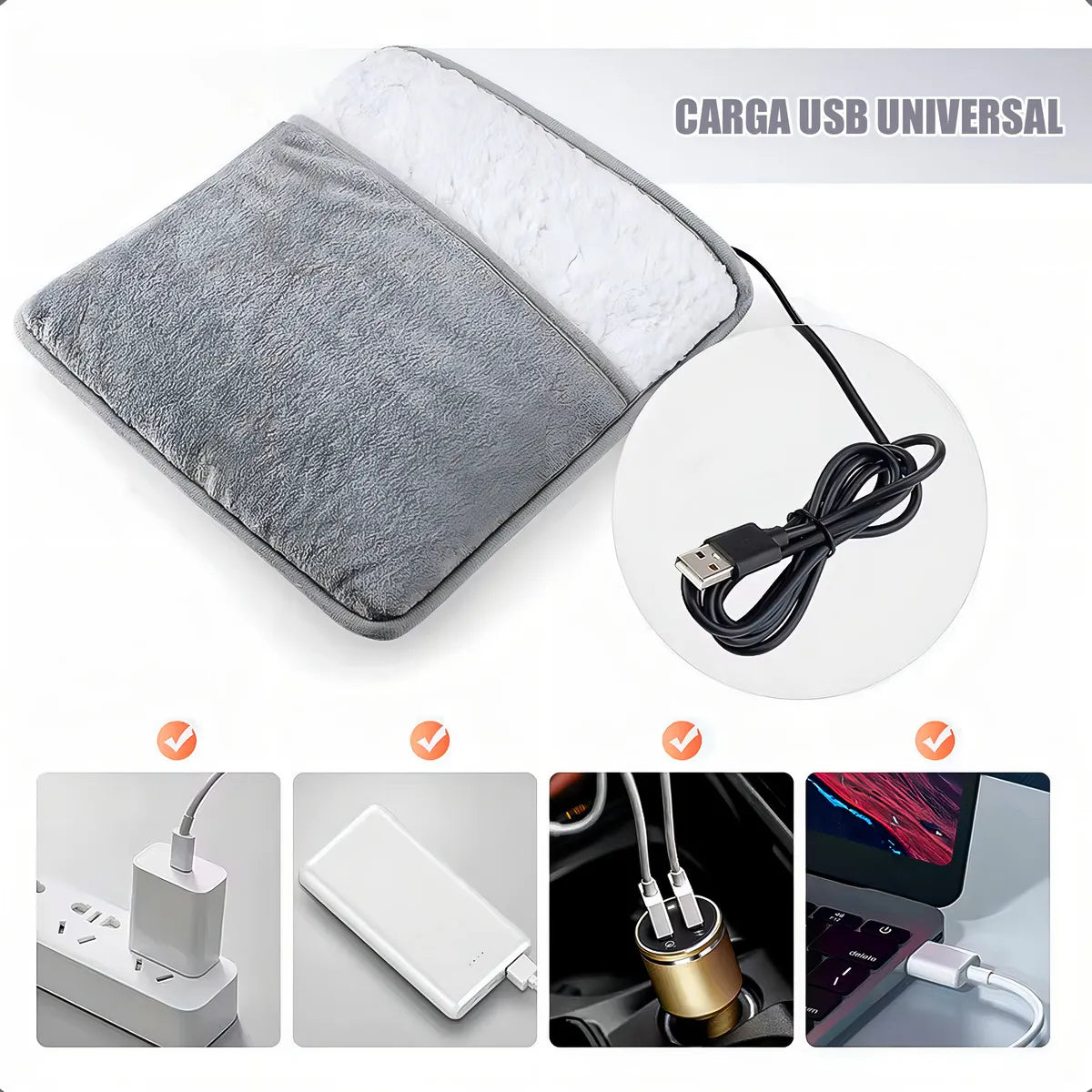 ⭐ALMOHADA CON CHIPORRO CALENTADOR ELÉCTRICO MULTIUSO USB⭐