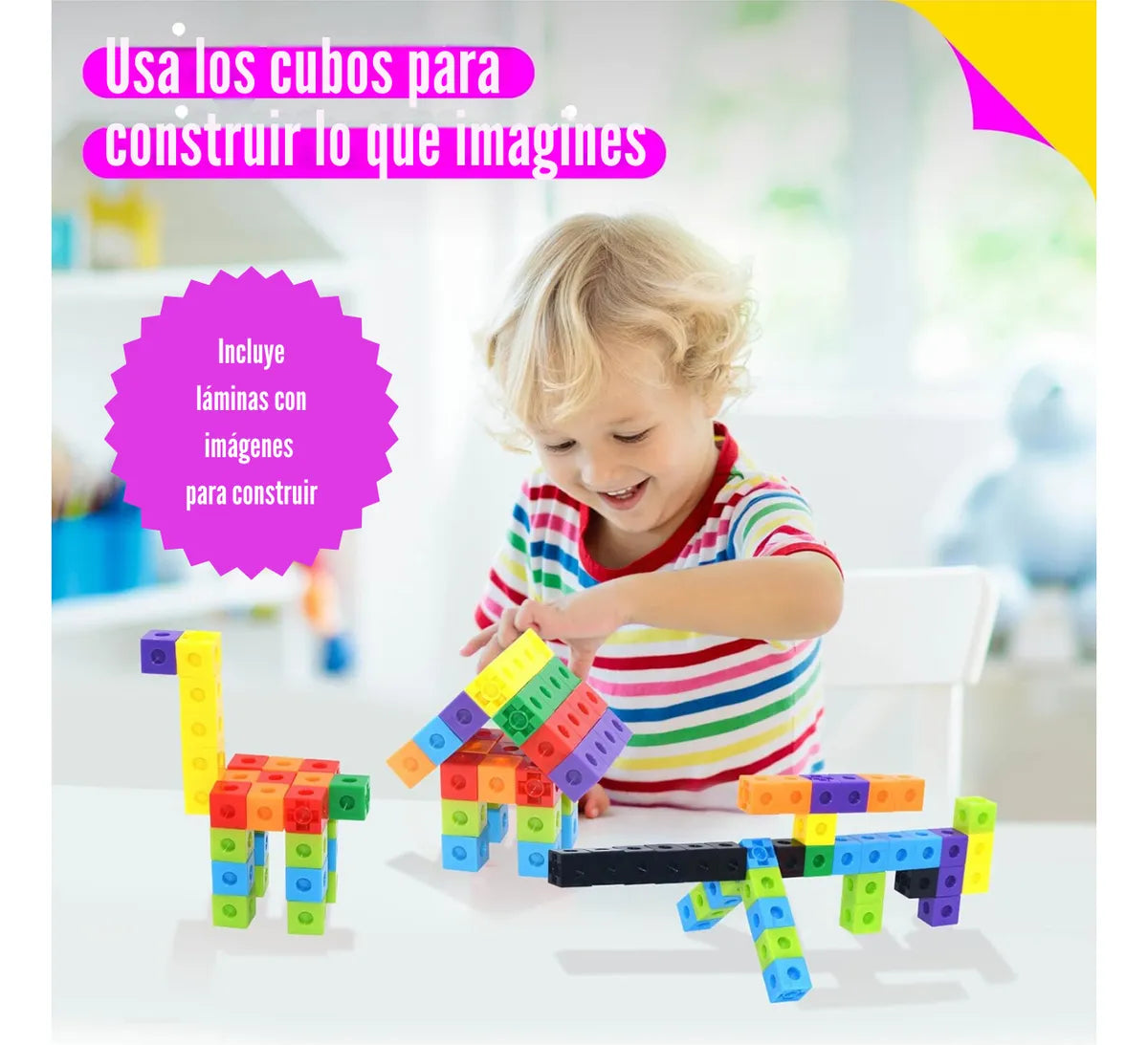 ⭐100 Cubos De Encaje Unifix - Matemáticas - Método Singapur⭐