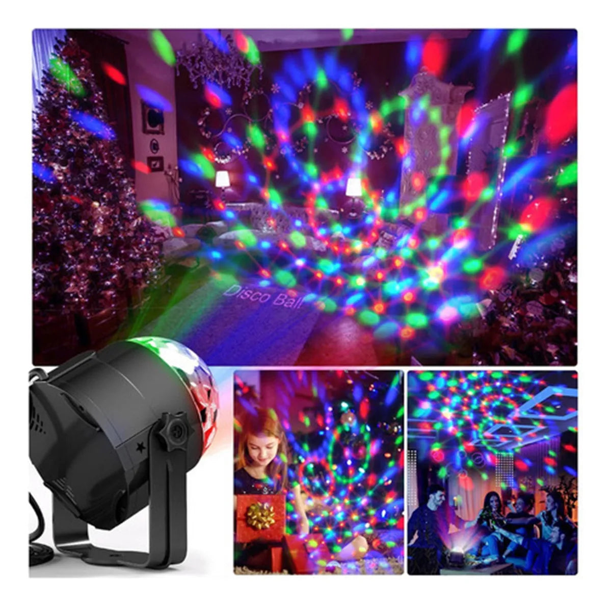 ⭐MINI PROYECTOR LED LÁSER MULTICOLOR 7 MODOS DE ILUMINACIÓN⭐