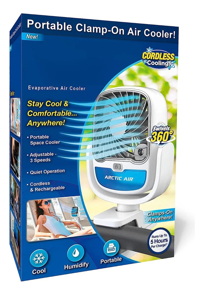 ⭐VENTILADOR INALÁMBRICO CON HUMIDIFICADOR RECARGABLE Y CON PINZA DE FIJACIÓN⭐
