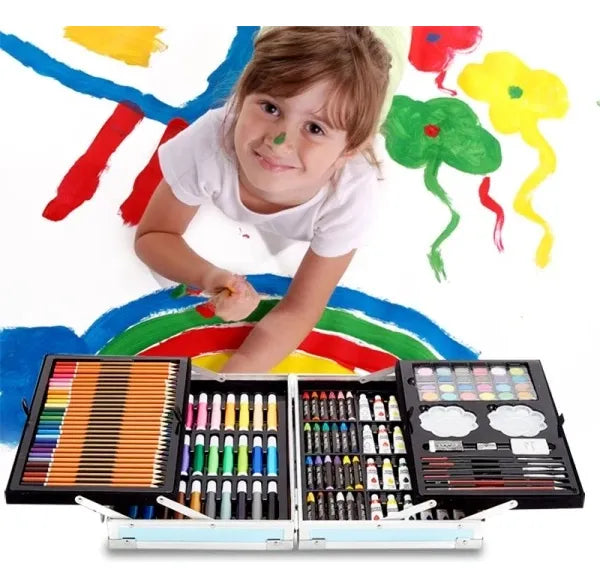 ⭐MALETA METÁLICA SET DE ARTE DE 145 PZS EXCELENTE CALIDAD⭐