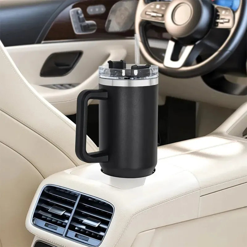 ⭐Vaso Térmico Mug taza de acero inoxidable doble boquilla con diseño y liso⭐