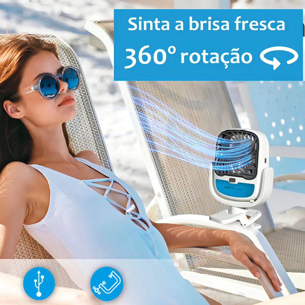 ⭐VENTILADOR INALÁMBRICO CON HUMIDIFICADOR RECARGABLE Y CON PINZA DE FIJACIÓN⭐