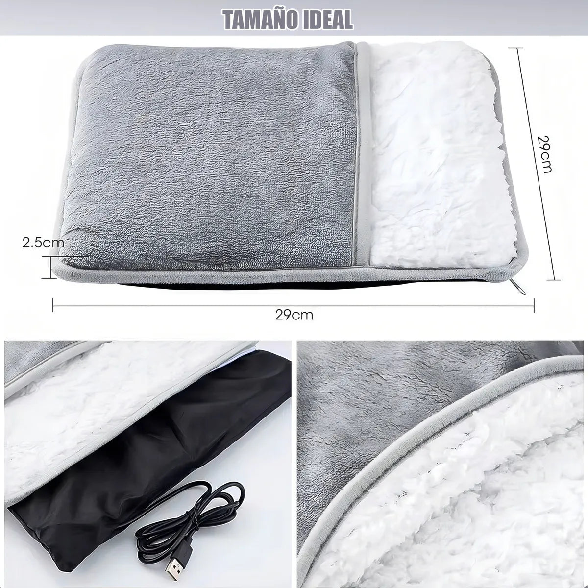 ⭐ALMOHADA CON CHIPORRO CALENTADOR ELÉCTRICO MULTIUSO USB⭐