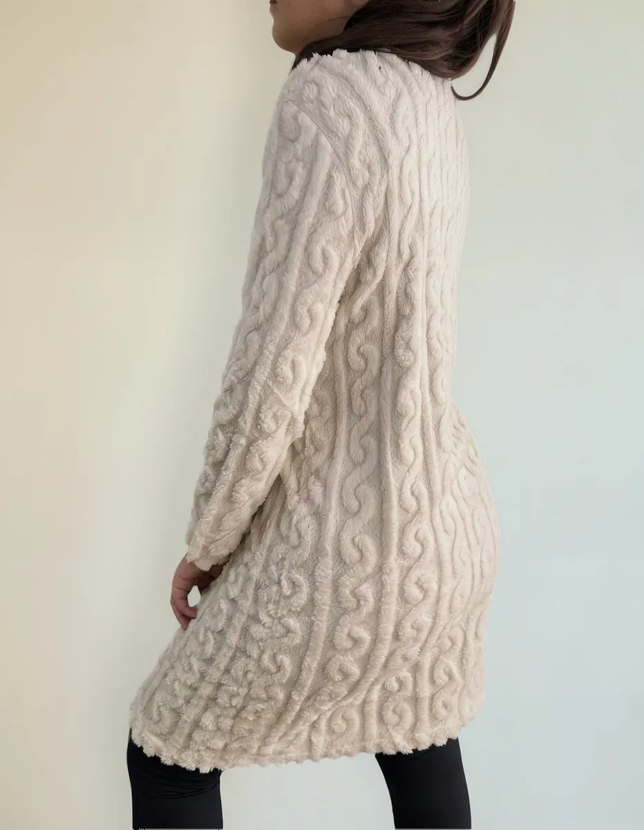 ⭐Pijama largo de Invierno Mujer, Trenzado Peludo Suave Talla M/L XL/2XL⭐