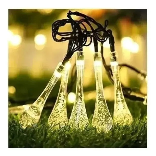⭐GUIRNALDA GOTA SOLAR 20 LED 6 METROS CÁLIDA⭐